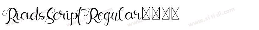 RiadsScript Regular字体转换